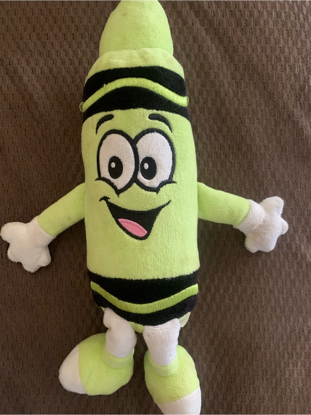 Crayola Experience Electric Lime Green Plush Crayon Toy - Stuffed Character 14”